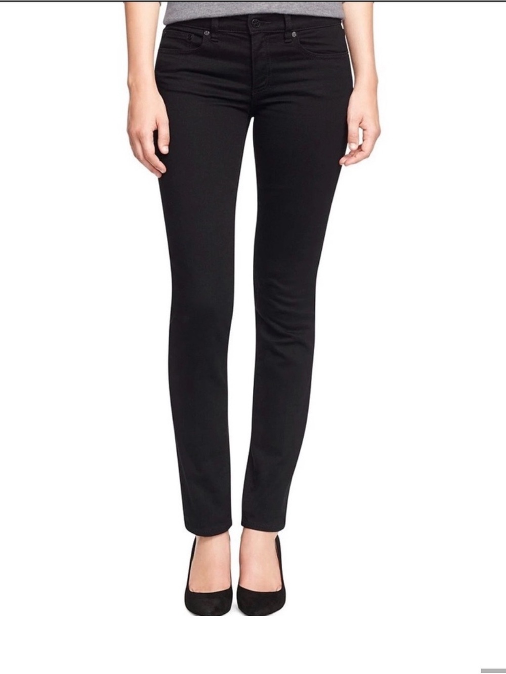 Tory Burch Dark Black Skinny Jeans